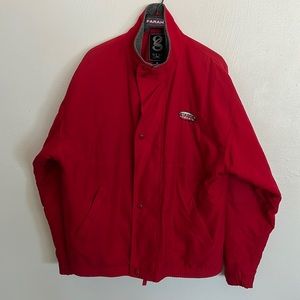 University of Arizona vintage polyester-fleece lined jacket, mens large